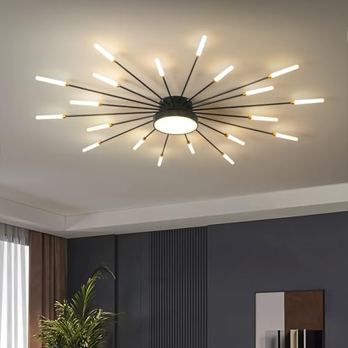 Plafoniera moderna a LED 20+1 teste Lampadari neri semi-incasso Illuminazione a soffitto per camera...