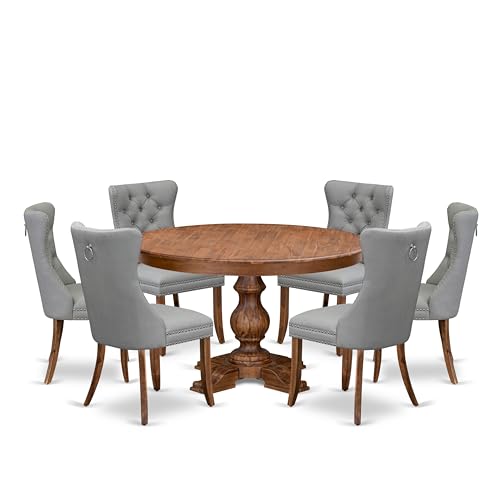 Luxe by East West Furniture F5DA7-50N-27 7-Pc Modern Dining Table
