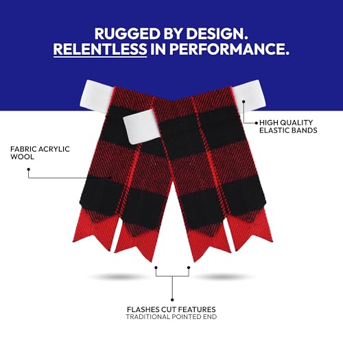 Image of Scottish Tartan Kilt Flashes with Elastic Adjusters
