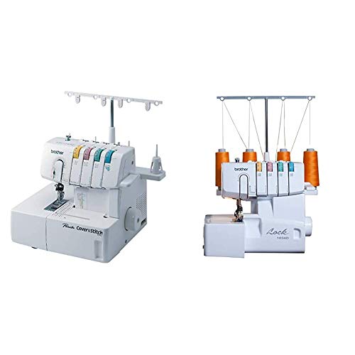 Brother 2340CV Coverstitch Serger, Sturdy Metal Frame, 1,100 Stitches Per Minute, 1 Included Snap-on Presser Foot & 1034D Serger, Heavy-Duty Metal Frame Overlock Machine, 1,300 Stitches Per Minute - image 1