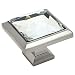 5 Pack - Cosmas 5883SN-C Satin Nickel Cabinet Hardware Square Knob with Clear Glass - 1-1/4" Square