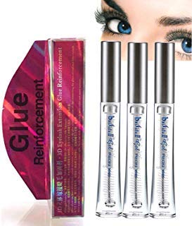 Baisidai 15Ml 3D Clear Eye Lashes Coat Mascara Supply Eyelash Sealer Reinforcement Glue with Brush (3PCS)