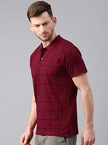 Image of KRYPTIC Men's Ultra-Soft Cotton Rich Casual Printed Half Sleeve Regular Fit Classic Polo T-Shirt - Soft, Cool & Stylish Everyday Wear