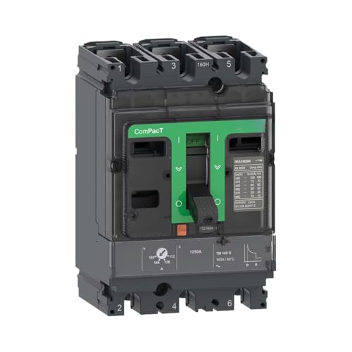 Disjoncteur 100F100 3P current 100A F 36kA pour la protection des circuits triphasés