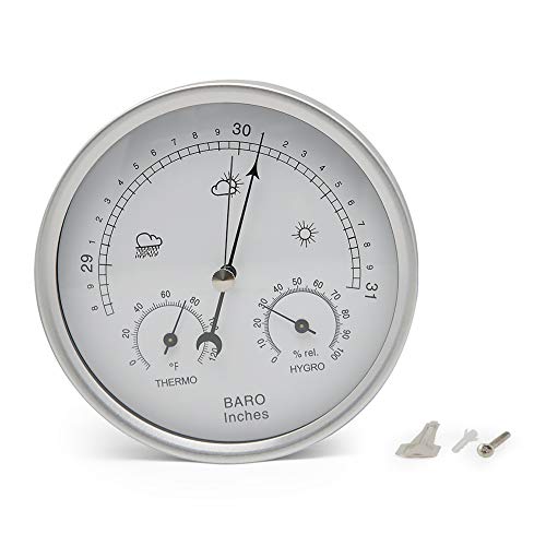 Amtast AW007A 5.2 Inch Diameter Dial Type Barometer Thermometer Hygrometer 3 In 1 Multifunction, Pure Mechanical Dial Barometric Pressure Weather Station (Imperial) Aw007A thumb #8