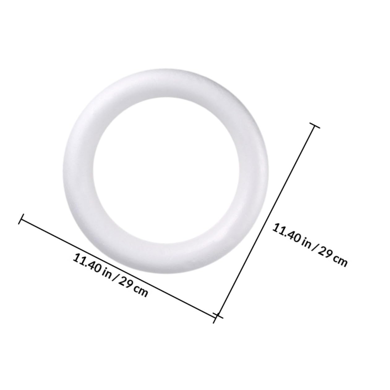 GARVALON Anneaux en Mousse Blanche Couronne Artisanale Délicate et Adorable Lot de 4 pour Bricolage Décorations de Fête DIY pour Noël et Occasions Spéciales