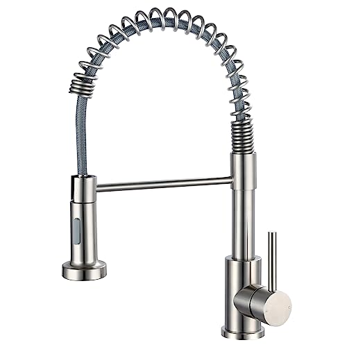 Kitchen Taps with Pull Out Spray Peppermint Spring Brushed Nickel Kitchen Sink Tap with Pull Down Sprayer Commercial Kitchen Mixer Taps Brushed Steel