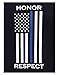 Rothco Thin Blue Line Honor and Respect Long Sleeve T-Shirt (Black, X-Large)