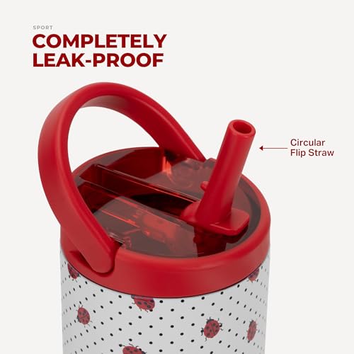 Image of HydroJug Sport 14 oz For Kids 4+ Water Bottle with Straw, Ladybug