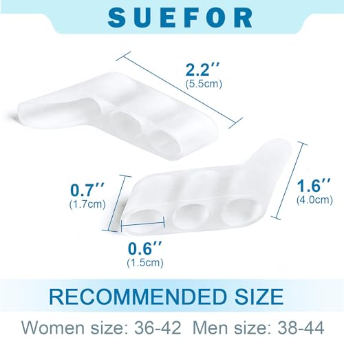 Image of Toe Separator for Feet Toe Spacers Correct Toes Yoga Silicone Hammer Toe Corrector for Women & Men Correct Toe Straighteners for Overlapping Toes (L T separator)