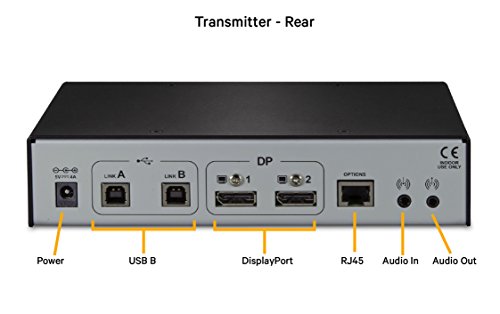 Vertiv Avocent LV 5020P High-Performance Dual DisplayPort KVM Extender Kit with Receiver & Transmitter, VGA, USB, Audio, CATx 50M, Extend up to 300 ft. / 91.44 m. (5020P)