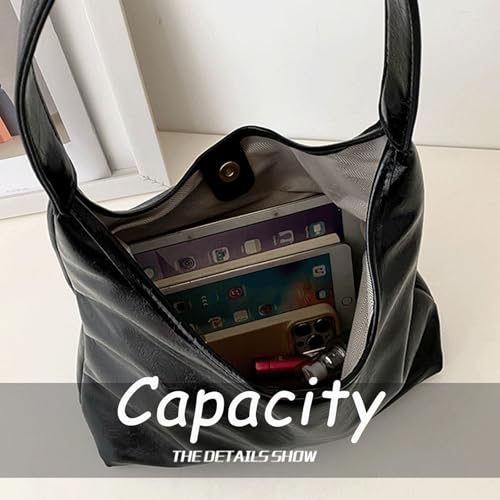 Slouchy Shoulder Bag 20s Large Hobo Bags for Women Soft Patent Leather Casual Tote Purse Casual Slouchy Hobo Bags 20253