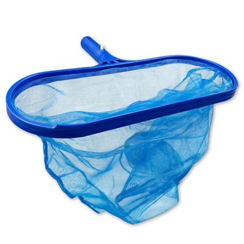 Recogehojas para Fondo Piscina, Recogehojas Plano Piscina, Producto Reforzado con Malla Fina, Pool Skimmer Rake Net, Limpia Piscinas, No Incluye Mastil, Diseño Rectangular 41 x 18 cm