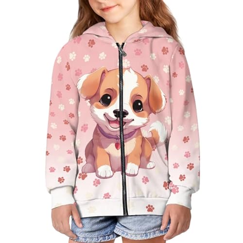 YEXIATODO Girls Crew Neck Sweatshirt Kids Zip Up Hoodie Crop Tops for Teen Girls 6-16