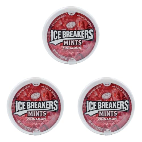 Image of Ice Breakers Ice Breaker Cinnamon Sugar Free Mints, 42 Gm (Pack of 3)
