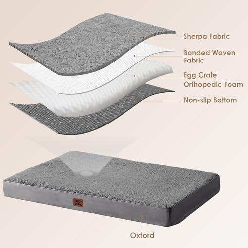 Image of EHEYCIGA Orthopedic Dog Bed Extra Large with Removable Washable Cover, 41IN