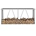 Festnight Capanno Capannone Legname Legna da Giardino in Metallo Acciaio Zincato 330x84x152cm Scaffalatura in Metallo Antracite Capanno Box