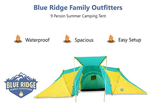 Carpa para camping de verano 9 personas impermeable miniatura 2