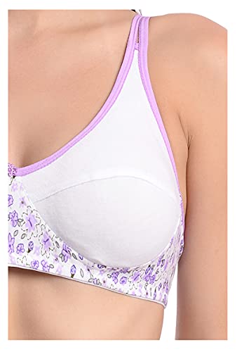 Image of StyFun Women's Non-Wired Bra, Non-Padded, Full Coverage Bra, Cotton Bra, Everyday Bras, Cup-B, Multicolor, See Main Image to Check How Many Bras You Will Get