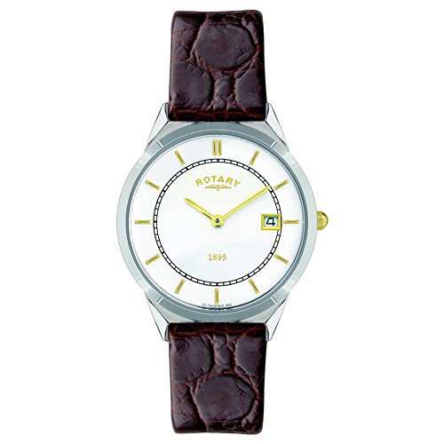 Rotary Herren Uhr Analog Quarz Mit Leder Armband GS08000/02