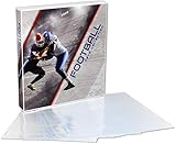 UniKeep Football Themed Trading Card Collection Binder with 25 Platinum Series Trading Card Pages Case Features Metal Rings and a Fully Enclosed Case with Locking Latch