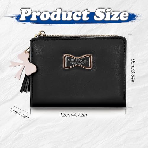 Women's Wallets, PU Leather Credit Card Holder Small Wallet for Women, Bifold Wallet with Zipper Cute Wallet for Travelling, Walking, Dating, Shopping2