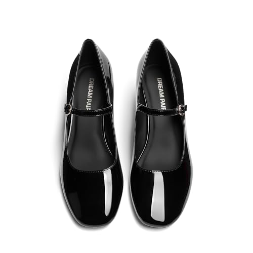DREAM PAIRS Women's Mary Jane Shoes Chunky Block Short Heels 2.17", Closed Round Toe Vintage Wedding Shoes, Comfort Dress Pump Shoes for Daily Life4