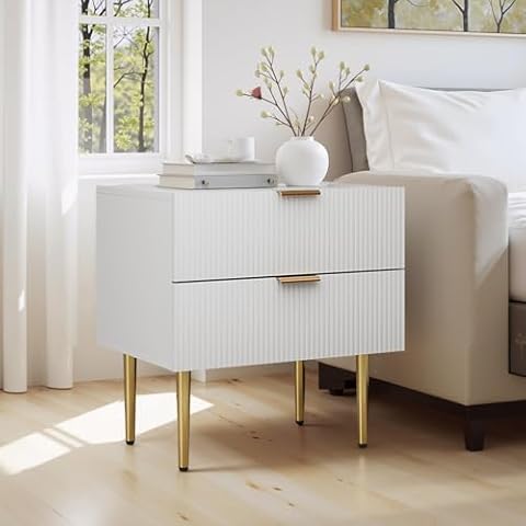 Algherohein White Nightstand End Table Cover