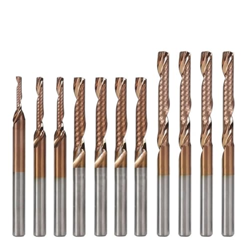 Fraise à queue 1/8 carbure monoflûte TiCN 1.5mm fraiseuse CNC pour aluminium