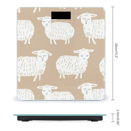 Báscula digital Doodle Style Sheep para baño miniatura 2