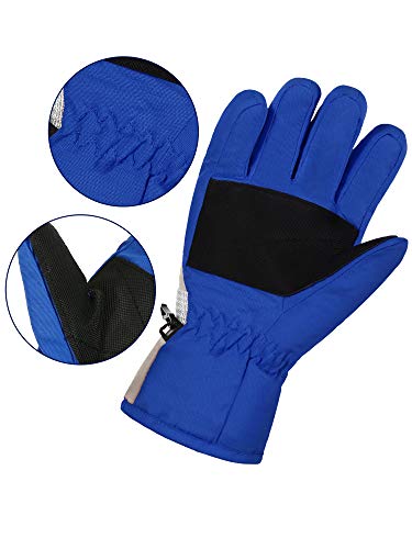 Satinior Kids Winter Snow Ski Gloves Waterproof Snowboard Gloves Boy Girl Warm Snow Mittens #TOP4