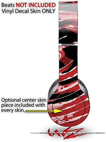 Skin Decal Wrap Works with Original Beats Solo HD Headphones Alecias Swirl 02 Red Skin Only (Headphones NOT Included)