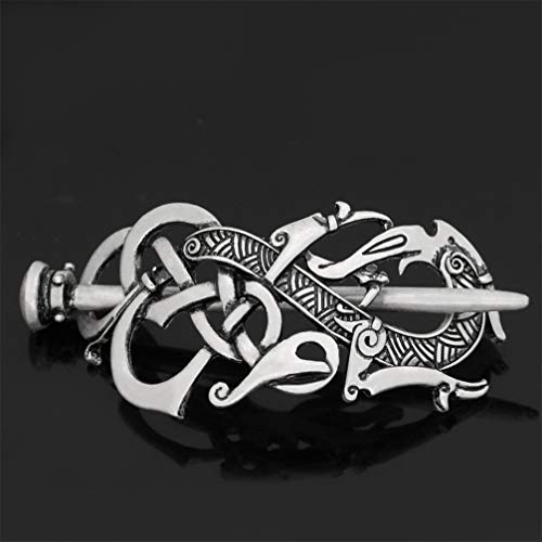 Lurrose Viking Hairpin Retro Hair Slide Clip with Stick for Women Girls Vintage Metal Hair Accessories Elegant Styling Hairpins - Image 3