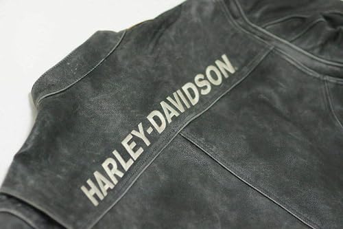 Men’s Retro H-D Harley Vintage Motorcycle Leather Jacket, Classic Biker Wear Cafe Racer Leather Jacket for Men3