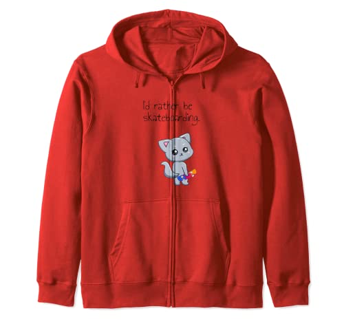 Patineta Patineta Cat Go Skateboarding Sudadera con Capucha