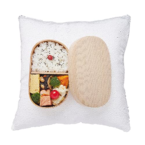 Coussin sequin bleu bento japon pour décor de salon fade - 4