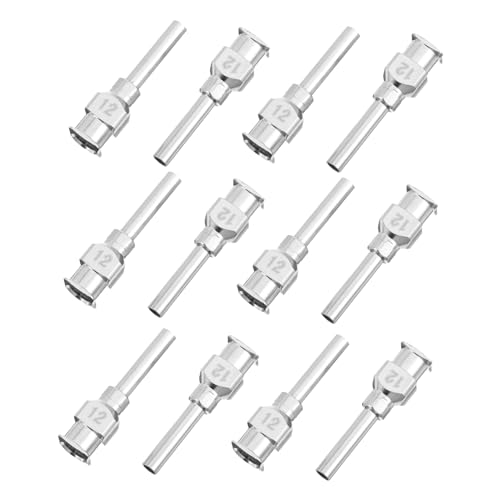 HEALEEP 12g Precision Tip Needles Set Stainless Steel Dispensing Needles for Glue Liquid Applicati
