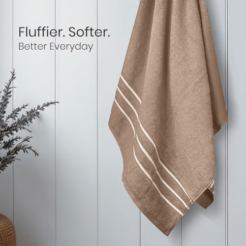 Image of Sassoon Melrose 100% Cotton 2 Piece Hand Towel Set, 400 GSM, Light Taupe (40cmX60cm) - Highly Absorbent, Soft Material, Perfect for Daily Use