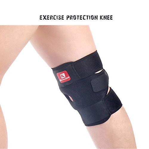 Joelheira, Andoer 1 peça elástica joelheira suporte joelheira joelheiras ajustáveis ​​para basquete