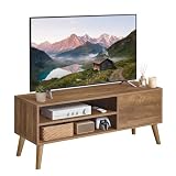 VASAGLE Mobile TV, con Anta e Scomparti Aperti, 120 x 40 x 49 cm...