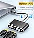 sartyee USB to HDMI Adapter with VGA and 3.5mm Audio, 1080P Multi-Monitor Video Audio Converter Cable, USB Adapater for PC, Laptop to Monitor, Support Windows XP 7/8/8.1/10