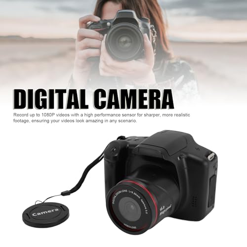 ASHATA Fotocamera Digitale 1080P 16MP per Fotografia e Video, Fotocamera per Vlogging per YouTube Fotocamera con Schermo Ribaltabile a 180° Fotocamera Compatta con Zoom 16X, Schermo da