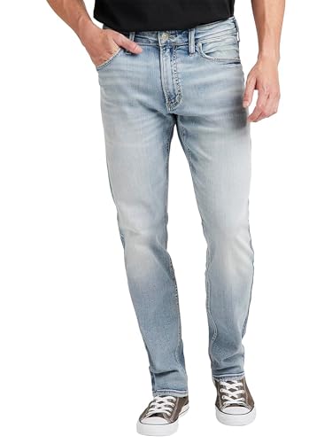 Silver Jeans Co. Women's Big & Tall Eddie Athletic Fit Tapered Leg Jeans