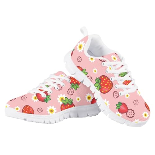 PinUp Angel Kids Breathable Mesh Tennis Shoes Adorable Graphic Lace Up Walking Shoes for Girls2