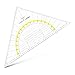 Produktbild Aristo AR1555/2 Geodreieck mit festem Griff (Hypotenuse 22,5 cm, Tuschenoppen, Facette an der Hypotenuse, Plexiglas mit Tiefenprägung, Made in Austria) transparent