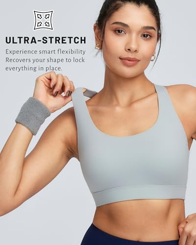 Image of RUNNING GIRL Sports Bra for Women High Support, Molded Cup High Impact Sports Bras with Sewn in Pads Workout Running Bra