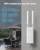 BrosTrend AC1200 Point d'accès WiFi Extérieur PoE Port Gigabit, Longue Portée Borne WiFi Extérieur Puissant, Outdoor IP65 AP Wi-Fi, 2*5dBi Antenne Double Bande 5GHz + 2.4GHz, avec Injecteur PoE Passif