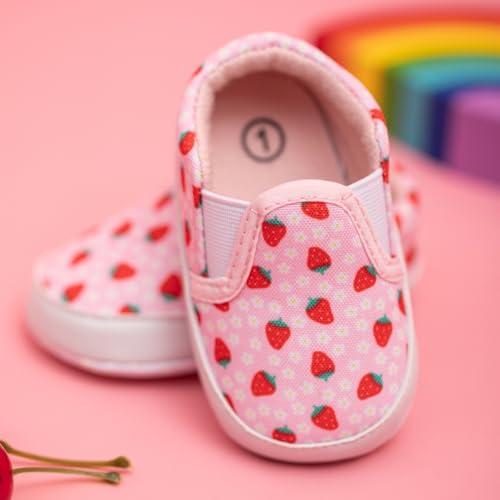 Image of Infant Baby Boys Girls Canvas Sneaker Toddler Slip On Anti Skid Newborn First Walkers Candy Shoes for 0-18 Months