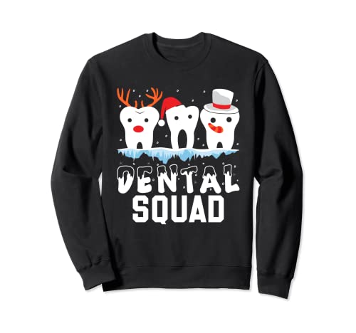Escuadrón Dental Divertido Dentista Diente Doctor Navidad Odontología Sudadera