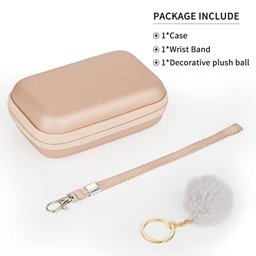 Fromsky Capa para impressora de fotos portátil HP Sprocket, capa protetora de viagem (ouro rosa)